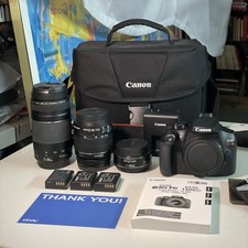 Canon EOS Rebel T6 DSLR Camera - Photographer Starter Kit - 3 Lenses, Batteries