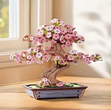 ROETG415 Robotime Sakura Bonsai DIY Wooden 3D Puzzle