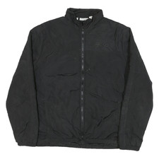FILA Womens Black Athletic Zip Jacket 2XL Polyester Plain Comfortable