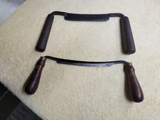 Vintage Lot Of 2 Old Draw Knives Wood Handles 6" Blade Small