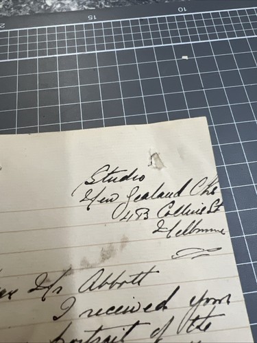 HEIDELBERG SCHOOL ARTIST SIGNED HANDWRITTEN LETTER ALICE CHAPMAN 1905 MELBOURNE - Picture 3 of 6