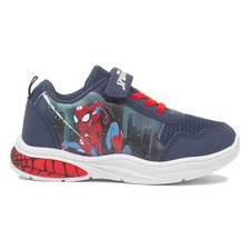 Image of Spider-Man Boys Trainers Blue Kids Girls Easy Fasten Bungee Laces SIZE