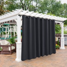 BONZER Waterproof Outdoor Curtains for Patio Deck Sunroom - Thermal Insulated