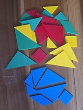 28 Tangram Pieces 4 Full Sets Of 7 Pieces