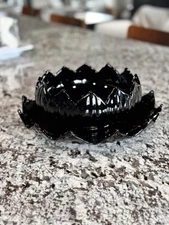 Decorative Bowl And Matching Plate Black
