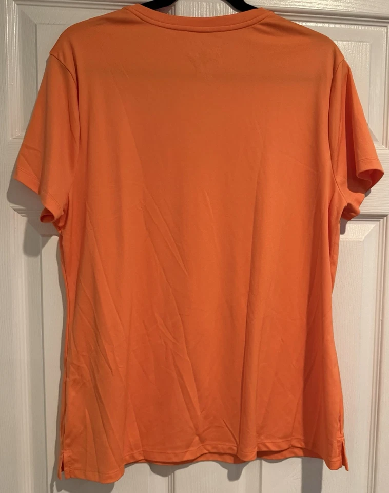 Women's Plus Size 1X XL Workout Shirt Orange JMS - A0078 - Image 2 of 4