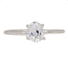 Natural Crystal 925 Sterling Silver Ring Jewelry s.9 CR68196