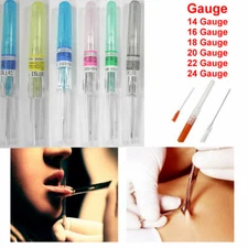 Sterile Body Piercing Need les w/ Cannula Body Disposable FDA Approved Med Grade