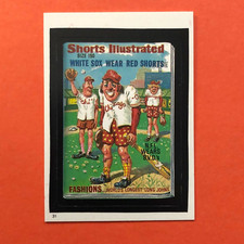 1986 Wacky Packages Shorts Illustrated #31 Topps Album Sticker Sports SI Satire