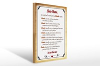 Holzschild Spruch 30X40Cm Liebe Mama Ich Hab Dich Lieb