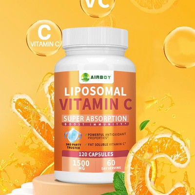 Liposomal Vitamin C Capsules 1500mg - High Absorption Supplements,Immune Support