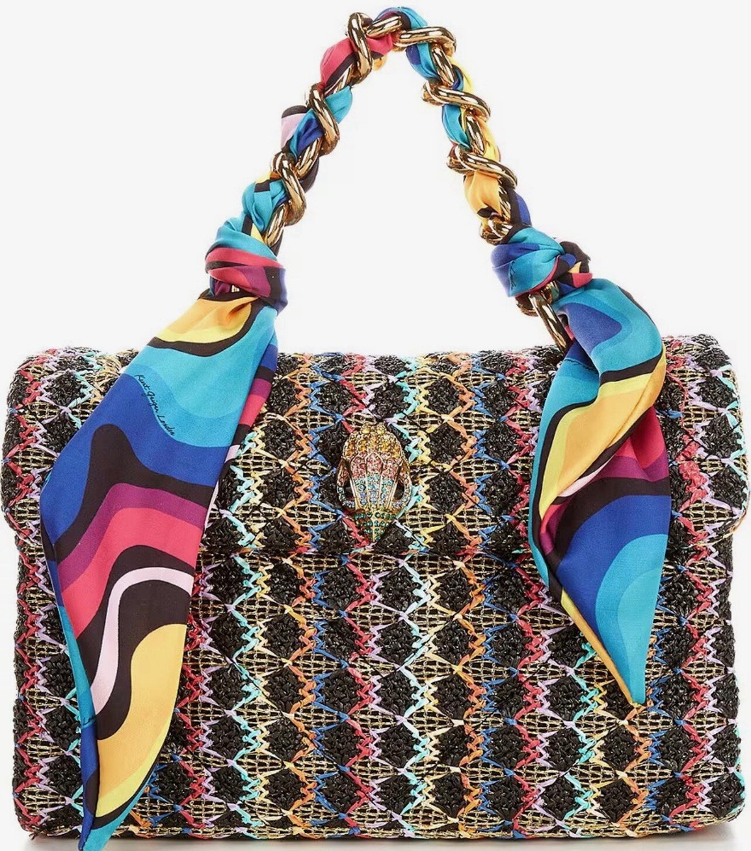 Kurt Geiger Kensington Raffia Straw Scarf Crossbody bag | eBay
