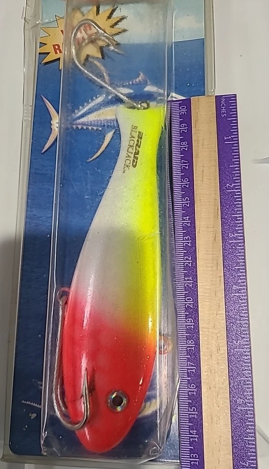 Señuelo de arrastre trenzado de alta velocidad de atún de agua salada Wahoo mero 6,5" caballa negra  Foto 2 de 4