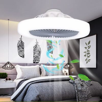 Ventilador De Techo Con Luz LED y Control Remoto Fan Anillo Lampara Abanico 2026