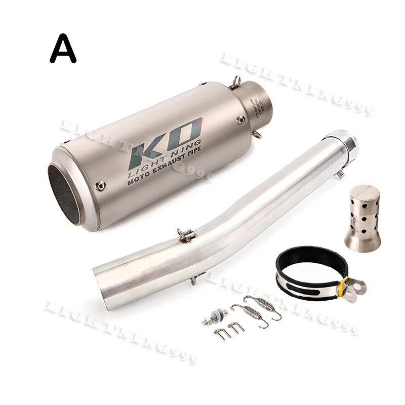 For Suzuki GSXR1000 2005 2006 Exhaust Pipe Mufflers Baffles Slip on System 51mm - Image 2 of 4