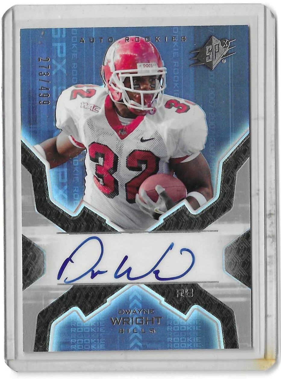 2007 SPx #173 Dwayne Wright RC Autograph Rookie Auto 273/499