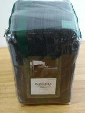 Waverly  green cotton king size mattress bed skirt bedskirt new