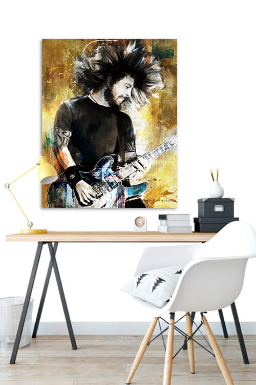Dave Grohl Wall Art, Dave Grohl Print, Grohl Guitar Art Print, Grohl Art Print - Image 2 of 3