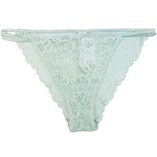 Gilly Hicks Hollister Lace String Side Cheeky Green X-Large 16 UK Knickers Pants