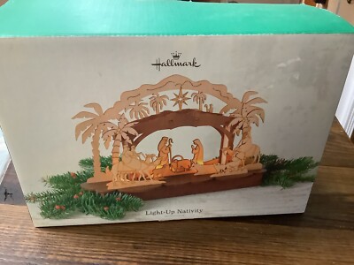 1973 Hallmark Lightup Nativity In Box