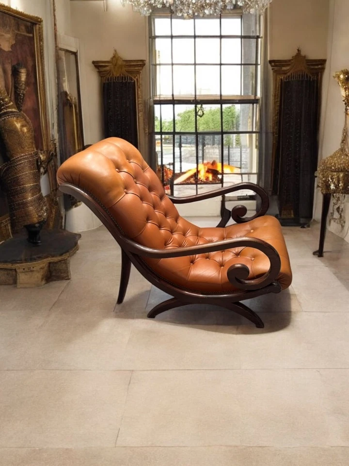 Chesterfield Lesesessel Made in England Period Rocker - Bild 2 von 4