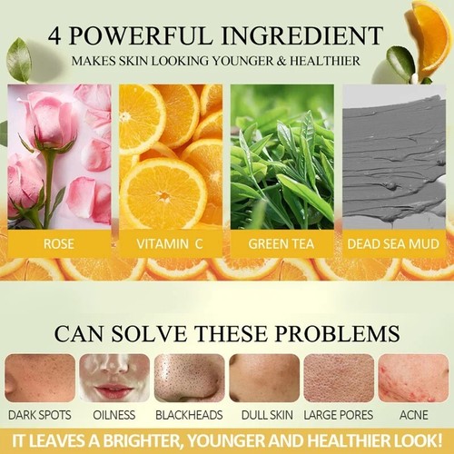 4Pcs Clay Facial Mud Mask Set Cleansing and Moisturizing - Picture 4 of 13