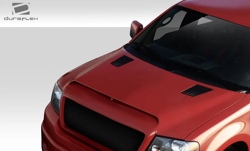 For 2004-2008 F-150 / 2006-2008 Lincoln Mark LT Duraflex Super Snake Look Hood - Foto 2 de 3