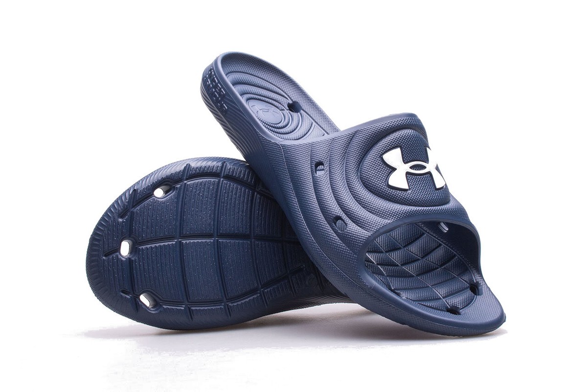 Under Armour Slides Ua M Locker IV Sandals Flip Flops Navy 3023758-401