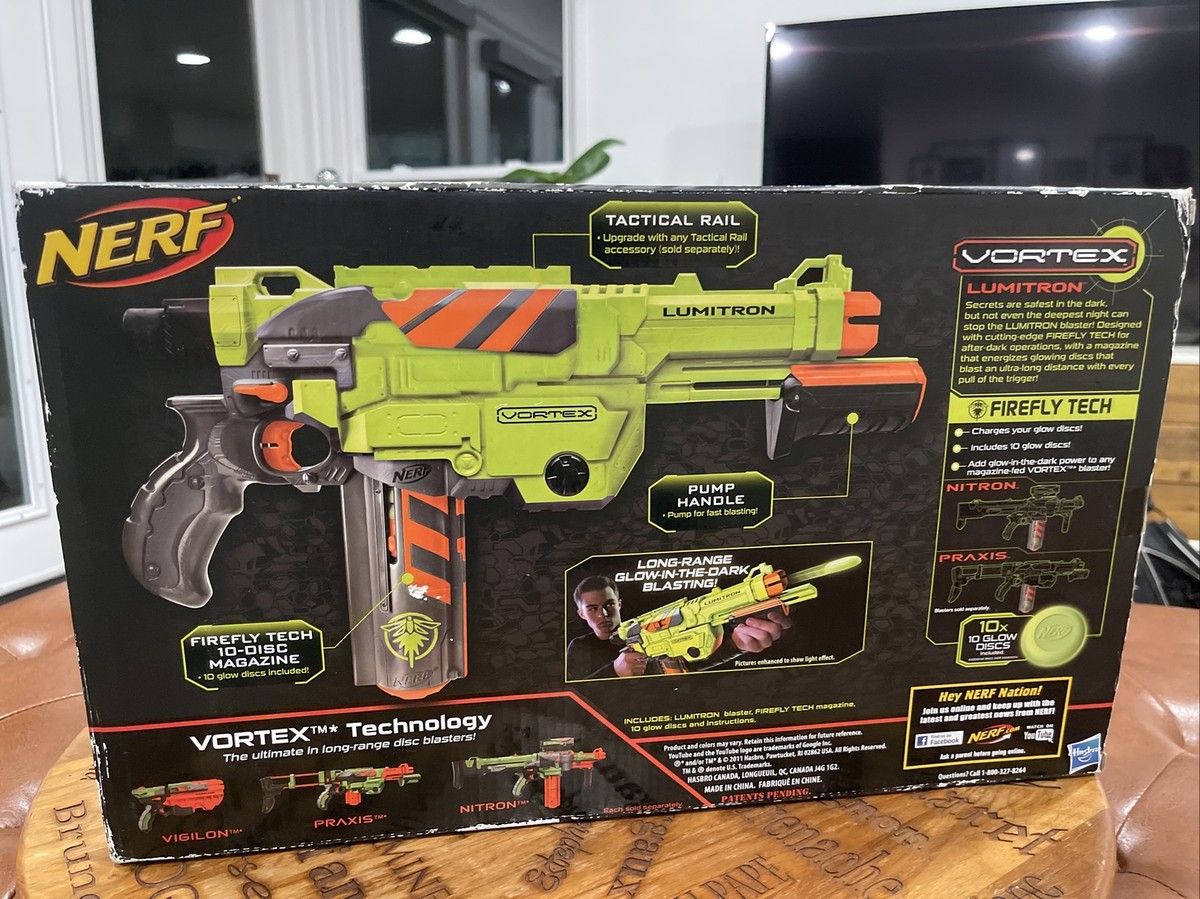 Brand New NERF Vortex LUMITRON Dart BLASTER Free Shipping