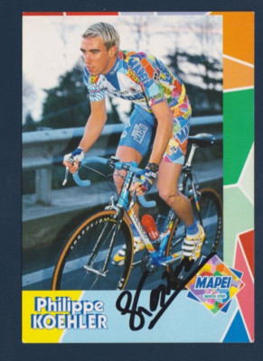 CYCLING cycling card PHILIPPE KOEHLER team MAPEI Quick step Signed