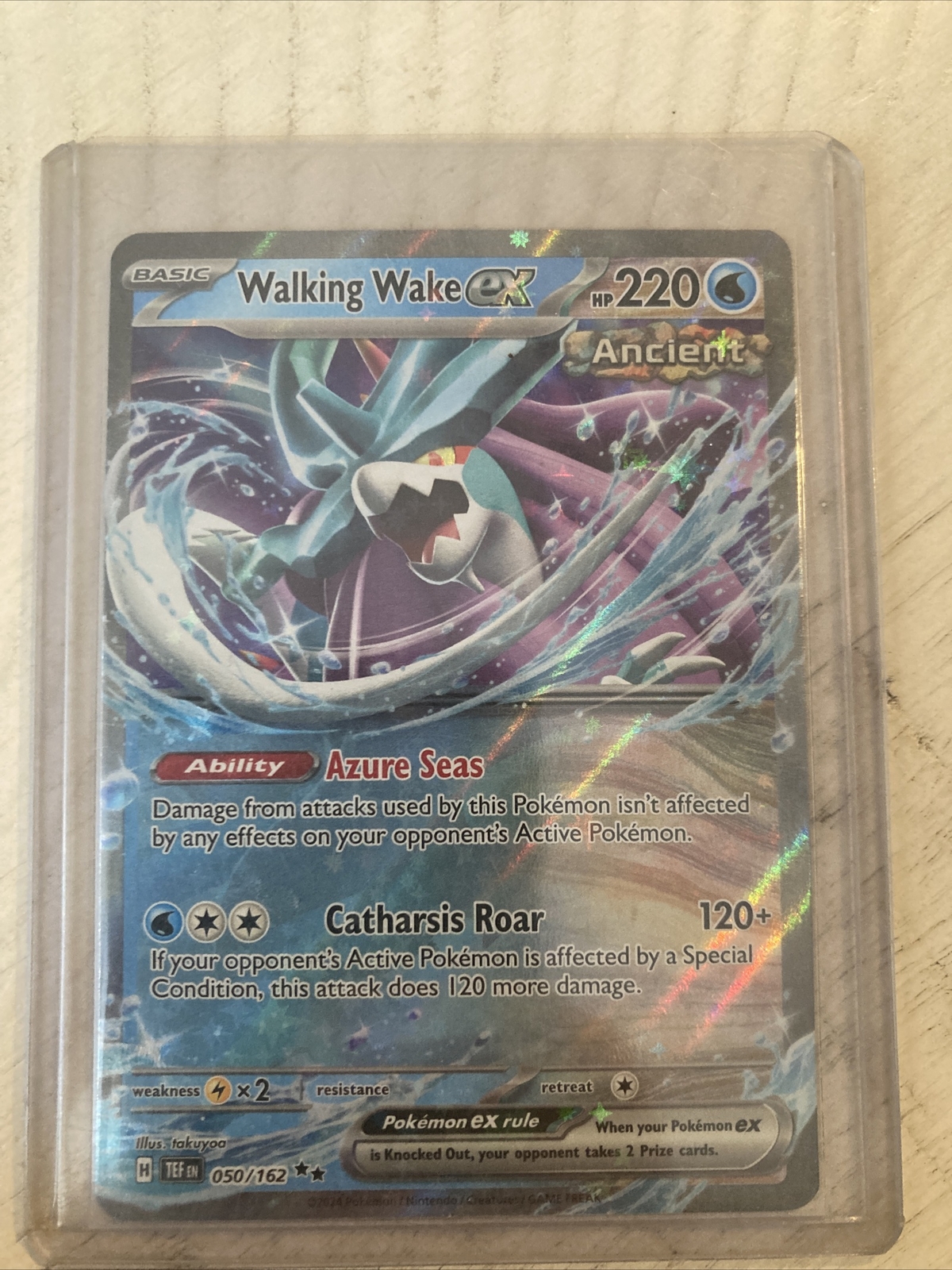 Walking Wake ex - Pokemon Temporal Forces - Double Rare - NM - 50/162