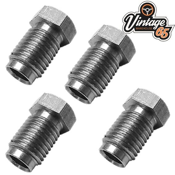 Brake Pipe Fitting Union Imperial 7/16" UNF x 24Tpi Male For 3/16