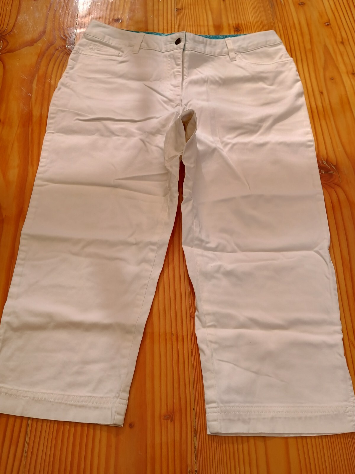 covington white stretch capri pants sz 12