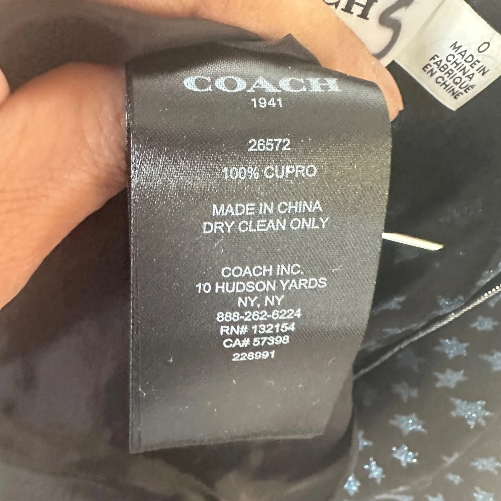 ⭐Vestito Gilet Coach Stampa Stella Nero Blu Seta Lunghezza Media Glitterato Taglia 0⭐