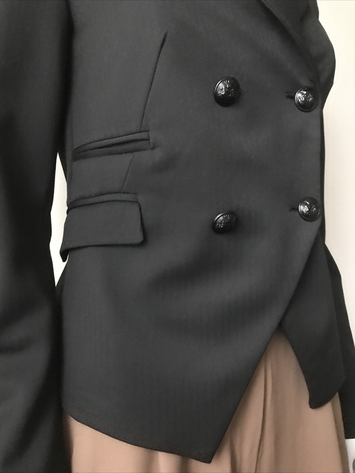 ZARA BASIC Black Double Breasted Short Blazer/Tux… - image 3