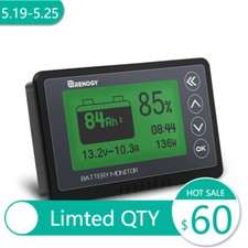 Renogy 500A Battery Monitor w/ Shunt Voltage ...