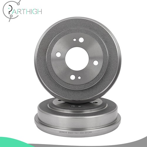 Pair Rear Brake Drums Left & Right For 92-00 Honda Civic 86-89 Honda Accord - Picture 3 of 7