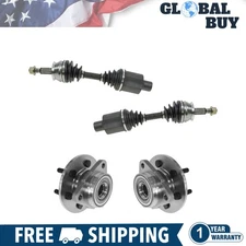 New Front CV Axle Shafts & Wheel Hub Bearing Assemblies 4pc For Dakota Durango