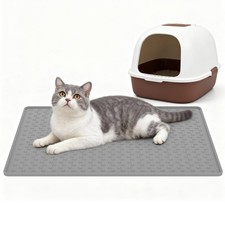 Cat Litter Mat, Box Silicone Mat 1 Count Pack of 1 , Gray