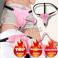 Silicone Male Chastity Cage With Tube Chastity Belt Realistic Clitoris Lock