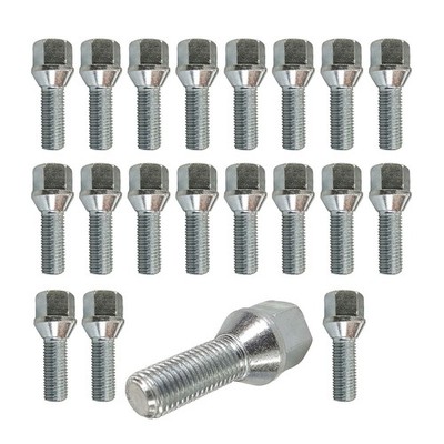 20x Wheel bolts M14x1,5 tapered 60° Silver for Renault Espace IV Espace IV Monos