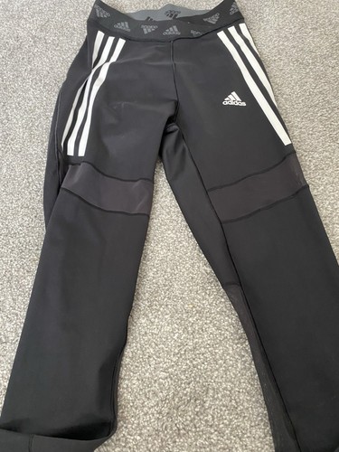 Girls Adidas AEROREADY Prime Green Leggings In Black Size XS - Picture 2 of 12