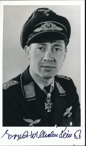Ernst Wilhelm Reinert-Luftw. Ace signed photo. 174 kills. JG-27