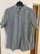 Men's Chaps Performance Moisture Wicking Button Up Short Sleeve Shirt XL