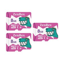 3 Count 8GB Micro SDHC High Speed Memory Card C10 U1 A1, Camera Tablet Adapt