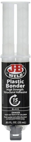 50139 Plastic Bonder Body Panel Adhesive and Gap Filler Syringe - Dries Black...