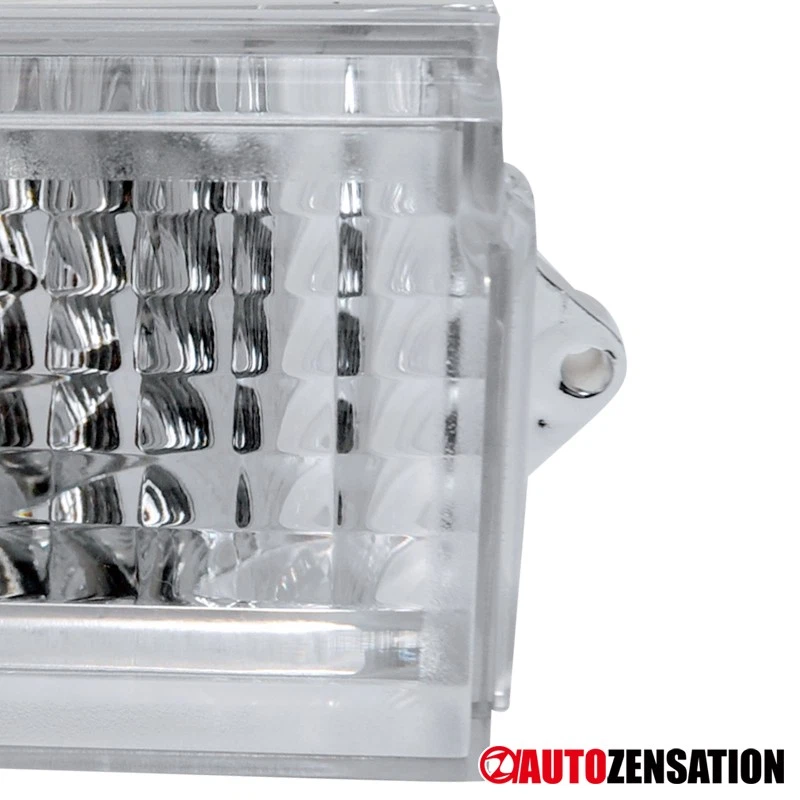 Fits 84-96 Jeep Cherokee Clear Lens Corner Turn Signal Lights+Bumper Lamps Pair Foto 4 de 4