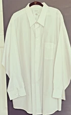Van Heusen Men's White Dress Shirt Wrinkle free Button Down Big Fit sz 20 34/35