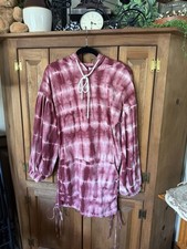 Fashion Nova Size M Long Sleeve Tie Dyed Mini Hoodie Dress