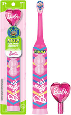 Clean N' Protect Barbie Toothbrush with Antibacterial Cover, Soft Bristles, B...